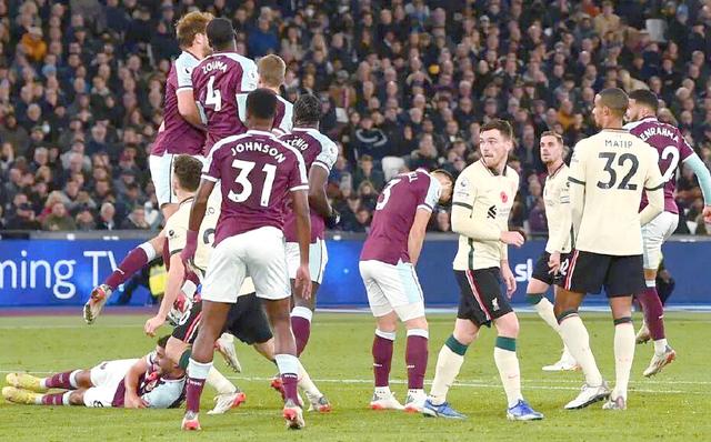 利物浦客场遭西汉姆绝杀，惊天逆转